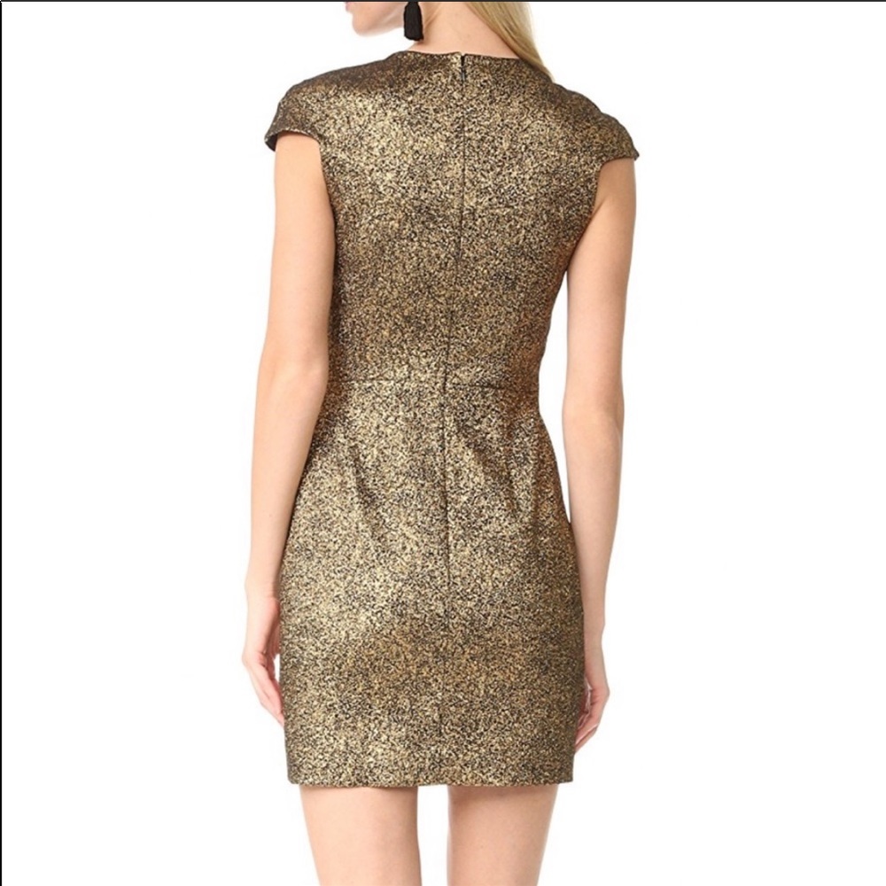 NWT Diane Von Furstenberg Hadlie Gold Dress, 14 - Picture 2 of 13